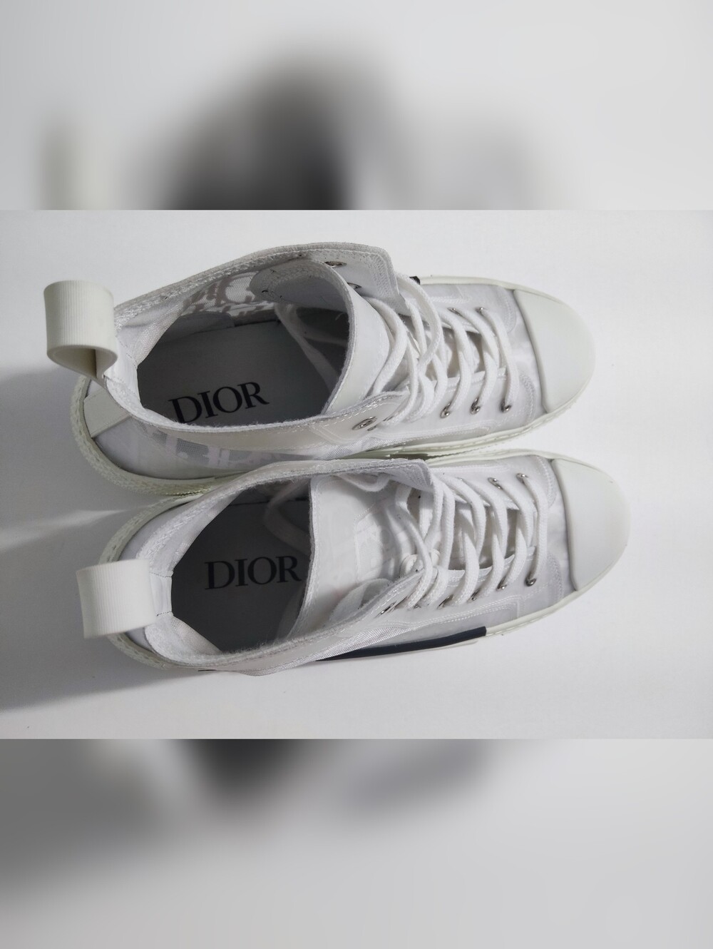 Dior Italian Made Men's High-Top Sneakers. Size 46 EU. 12.5-13 US. Pre-owned. - Picture 8 of 10